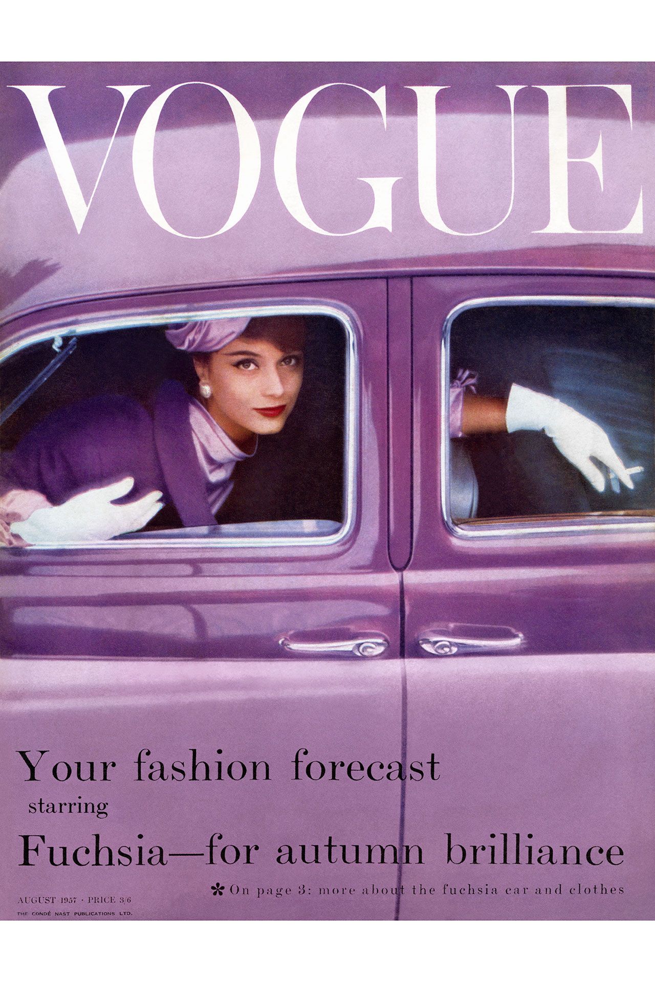 Image may contain MarieHlène Arnaud Advertisement Poster Adult Person Publication Book Purple Clothing and Glove