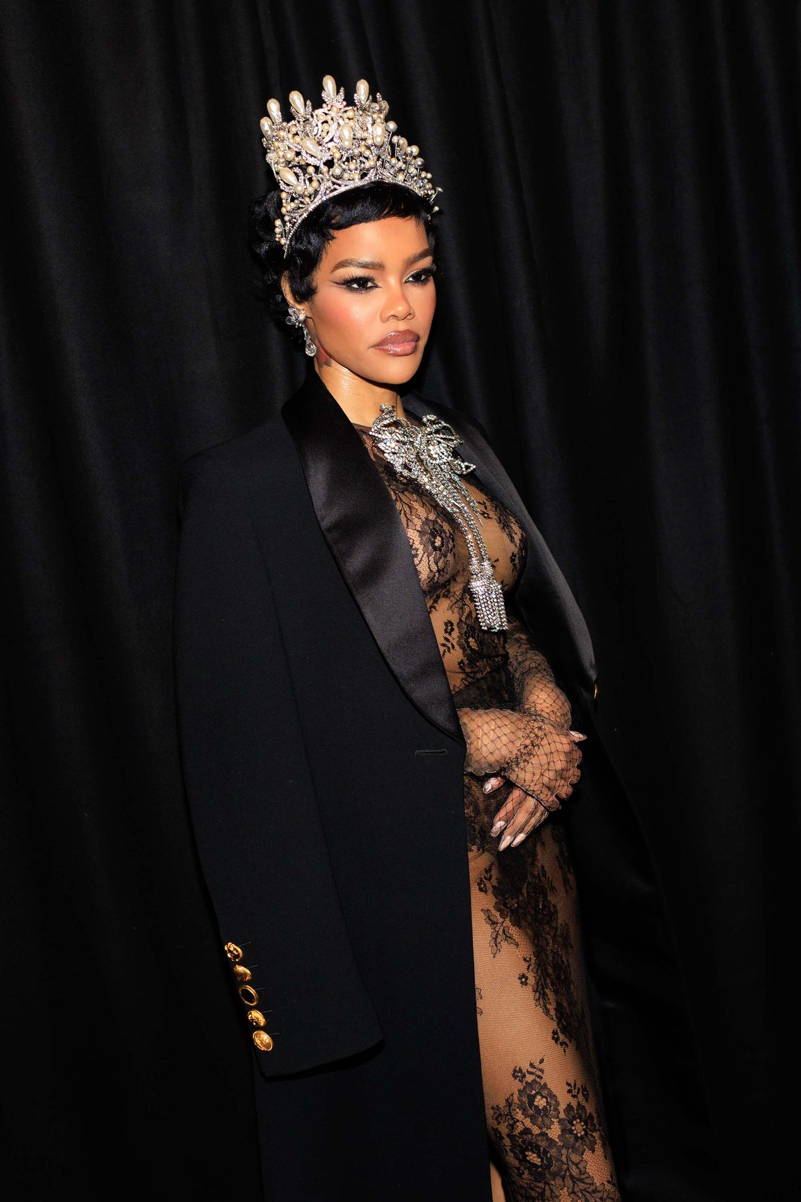 Image may contain Teyana Taylor Person Adult Wedding Accessories Face Head and Jewelry